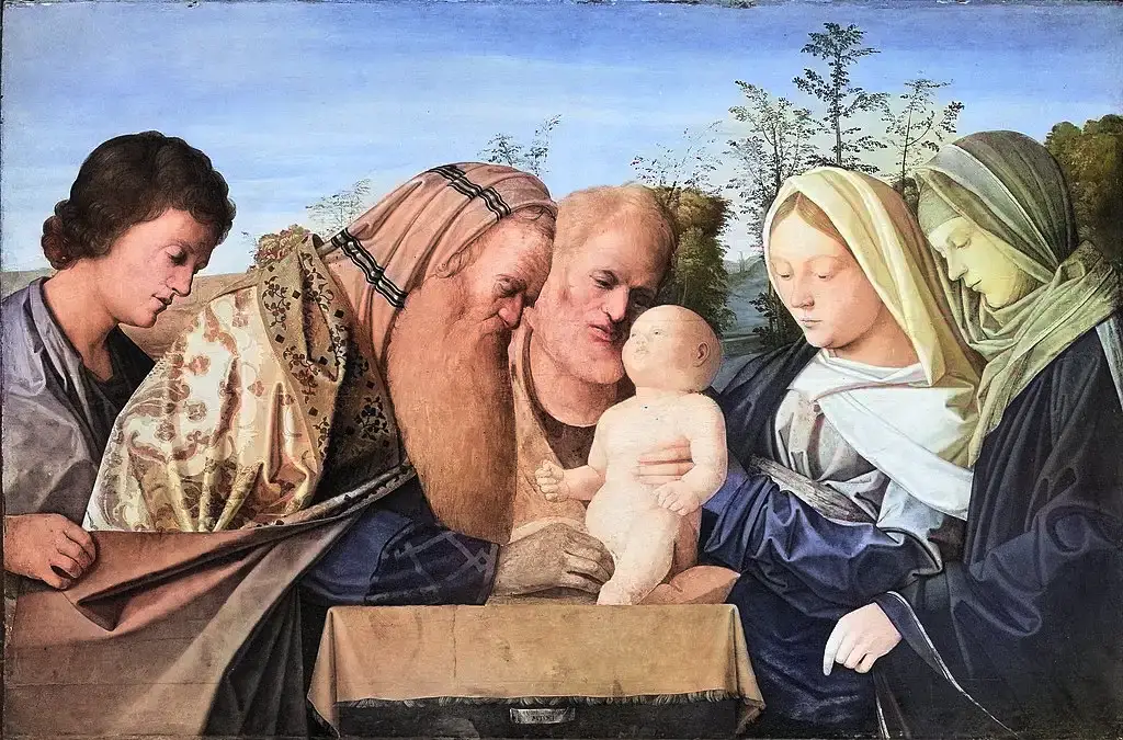 ภาพวาดยุคศตวรรษที่ 15 โดยศิลปิน Giovanni Bellini แสดงภาพพระเยซูถูกเข้าสุหนัตโดยรับบี ขณะโยเซฟและมารีย์อยู่ด้วย